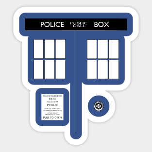 The TARDIS T-shirt Sticker